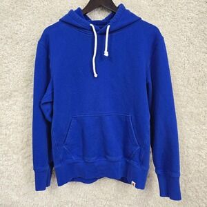 Best Made Co Hoodie Mens M Blue Pullover Supima Cotton Kangaroo Drawstring